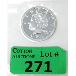 1/2 Oz. 2005 Liberty Dollar .999 Silver $10 Coin