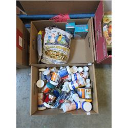 2 Boxes of New Fish and Parrot Food & More