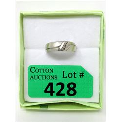 10KT White Gold and Diamond Men's Ring