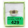Image 1 : 14KT Yellow & White Gold Men's Wedding Band