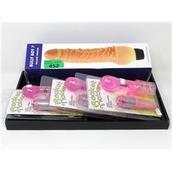 3 New Rocket Ticklers & Bully Boy Vibrator