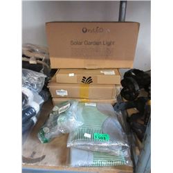 8 Piece Lot of Garden Aprons, Lights and More