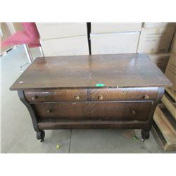 Antique 3 Drawer Chest on Casters