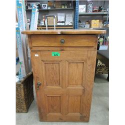 Vintage Oak Cabinet with Drawer