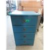 Image 1 : Blue Painted 4 Drawer Night Stand