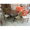 Image 1 : Vintage Wood Table with 6 Chairs