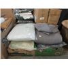 Image 1 : Box of Household Linens & Drapery Panels