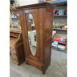 Vintage Oak Wardrobe Cabinet