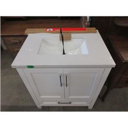 Vanity Cabinet with Cracked Sink &  Top