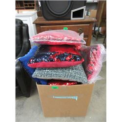 Large Box of Assorted New Cushions