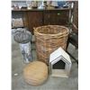 Image 1 : Large Bamboo Basket with Umbrella Stand & More