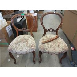 2 Vintage Chairs - One is damaged