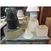 Image 1 : Large Glass Vase & 6 Lamp Shades