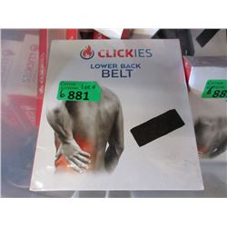 6 New Clickies Lower Back Belts