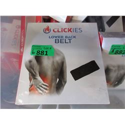 6 New Clickies Lower Back Belts