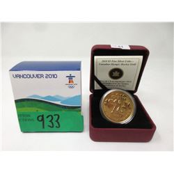 2010 1 Oz. Fine Silver "Olympic Hockey" $5 Coin