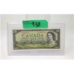 1954 Canadian Twenty Dollar Bank Note