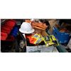 Image 1 : FOLDING CHAIR, HARD HAT, SAFETY VEST
