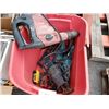 Image 2 : Large lot of five boxes and tote of tools and shop supplies