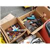 Image 8 : Large lot of five boxes and tote of tools and shop supplies