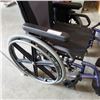 Image 3 : BLUE FOLDING WHEELCHAIR WITH FOOT RESTS