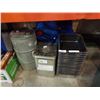 Image 2 : Lot of plastic and metal jugs with 15 Teflon coated warming trays