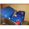 Image 3 : Lot of plastic and metal jugs with 15 Teflon coated warming trays