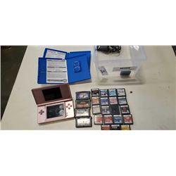 NINTENDO DS CONSOLE AND 26 NINTENDO DS GAMES AND 4 GAMEBOY ADVANCE GAMES