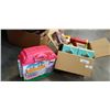 Image 1 : Box of 1974 hasbro toy house, dune buggy and more