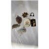 Image 16 : TRAY OF PINS, HARMONICAS, PIPE, CUFFLINKS