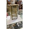 Image 1 : Small vintage brass and glass display case with shelves