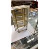 Image 3 : Small vintage brass and glass display case with shelves