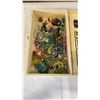 Image 2 : JEWELLERY BOX W/ BEADED AND GLASS JEWELLERY, AND TRAY OF COLLECTIBLES, JEWELLEYR, ETC