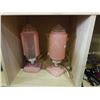 Image 2 : 2 PINK MCM GLASS LAMPS