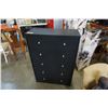 Image 1 : 5 drawer black dresser