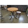 Image 2 : BENTWOOD RATTAN TOP TABLE AND BENTWOOD VINTAGE CHAIR