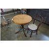 Image 3 : BENTWOOD RATTAN TOP TABLE AND BENTWOOD VINTAGE CHAIR