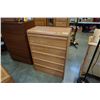 Image 1 : OAK 5 DRAWER CHEST OF DRAWERS