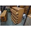 Image 5 : OAK 5 DRAWER CHEST OF DRAWERS