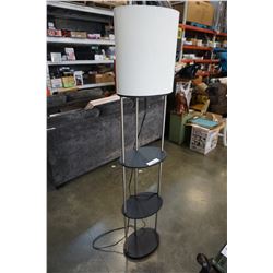 BLACK SHELF FLOOR LAMP