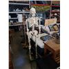 Image 1 : MEDICAL ANATOMICAL SKELETON ON CAST IRON ROLLING STAND