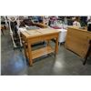 Image 3 : LE GOURMAND ROLLDING KITCHEN CART WITH SLIDING TOP, HIDDEN PREP BIN