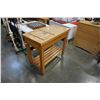 Image 8 : LE GOURMAND ROLLDING KITCHEN CART WITH SLIDING TOP, HIDDEN PREP BIN