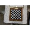 Image 4 : EASTERN CHESS SET WITH WOOD PIECES IN FOLDING WOOD BOX