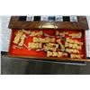 Image 6 : EASTERN CHESS SET WITH WOOD PIECES IN FOLDING WOOD BOX