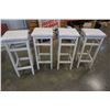 Image 2 : 4 WHITE BAR STOOLS