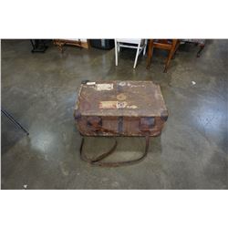 METAL PATCHWORK TRUNK AND LEATHER CASE