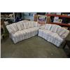 Image 1 : UPHOLSTERED SOFA AND LOVESEAT