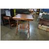 Image 2 : ANTIQUE PARLOUR TABLE WITH METAL AND GLASS BALL FEET