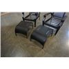 Image 2 : 2 WICKER LOOK PATIO CHAIRS WITH FOOTSTOOLS